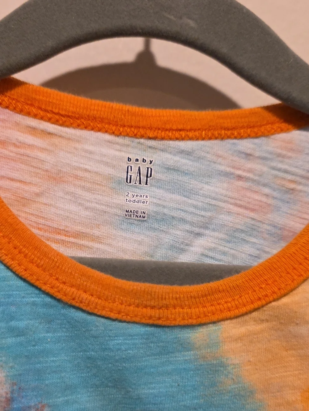GAP Kids Tie-Dye Tank Top - Orange & Blue Size 2 Years